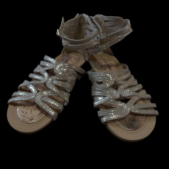 Gold Stuart Weitzman Sandals, girls size - Picture 2 of 10